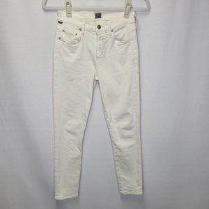 Citizens Of Humanity Women's Size 24 Jeans Ivory Rocket Ankle Skinny